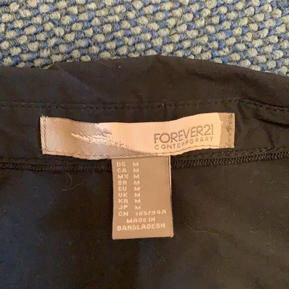 Forever 21 Black Button Down Shirt Women's Size M - Picture 2 of 3